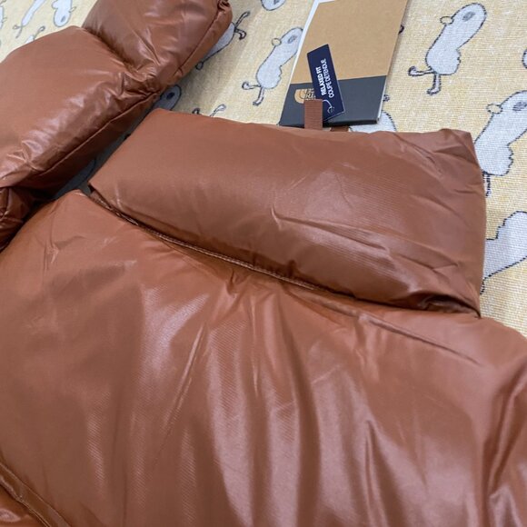 Women's Short Brown The North Face Down Jacket - Picture 2 of 11